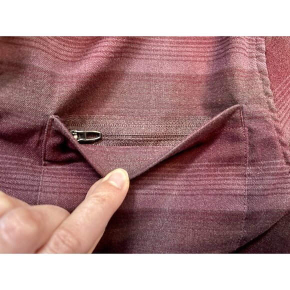Maroon Burgundy Lululemon Button Down Long Sleeve Men’s Sz Large - Picture 5 of 7